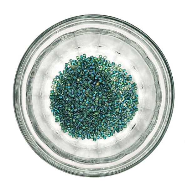 Matte Emerald AB Delica Seed Beads Size 11 184859
