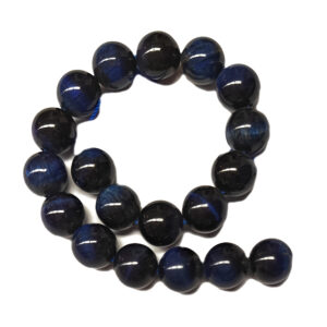 Midnight Blue Dyed Tigers Eye 10mm Beads