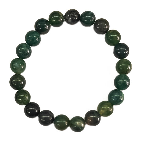 Moss Agate 8mm Bracelet 70875 1