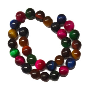 Multi-Color Dyed Tigers Eye 6mm Beads