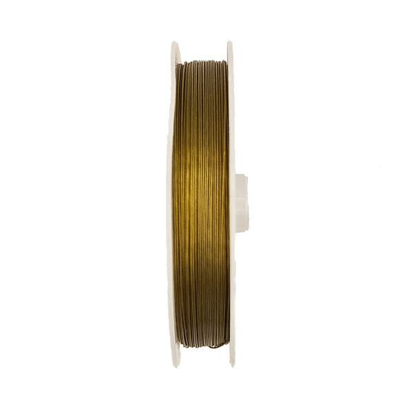 Nylon-coated Stainless Steel Tiger Tail Wire Gold 0.38mm 60m roll 183295 2