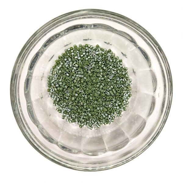 Opaque Avocado Luster Delica Seed Beads Size 11 185566