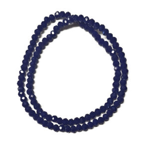 Faceted Rondelle Opaque Blue 3.5x3mm Beads