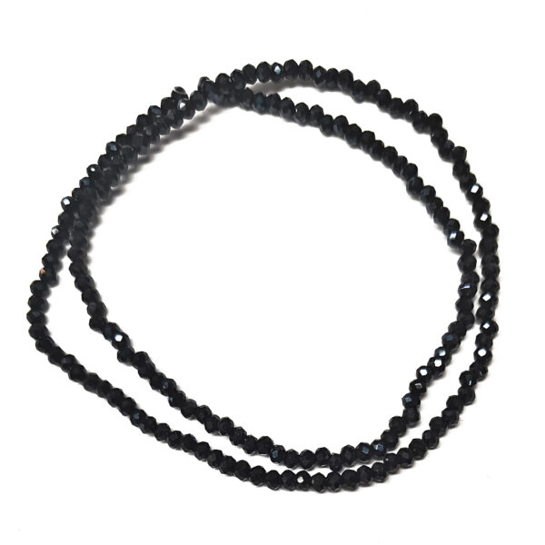 Opaque Rondelle Steel Blue 3mm Beads 180212