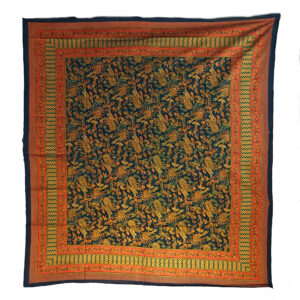 Orange Paisley Leaf Tapestry Wall Hanging Double