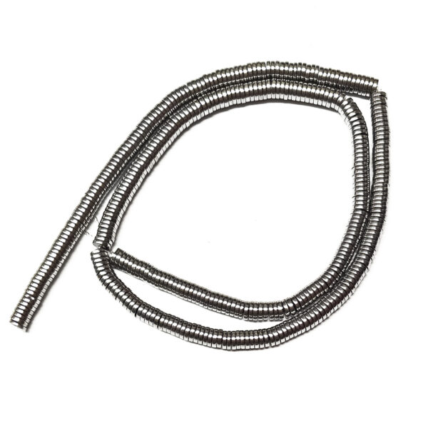 Plated Silver Color Hematite Heishi Beads 240974 Plated Silver Color Hematite Heishi Beads