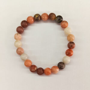 Plum Blossom Jasper 8mm Bead Stretchy Bracelet