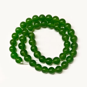 8mm Qinghai Jade Beads Clear Green
