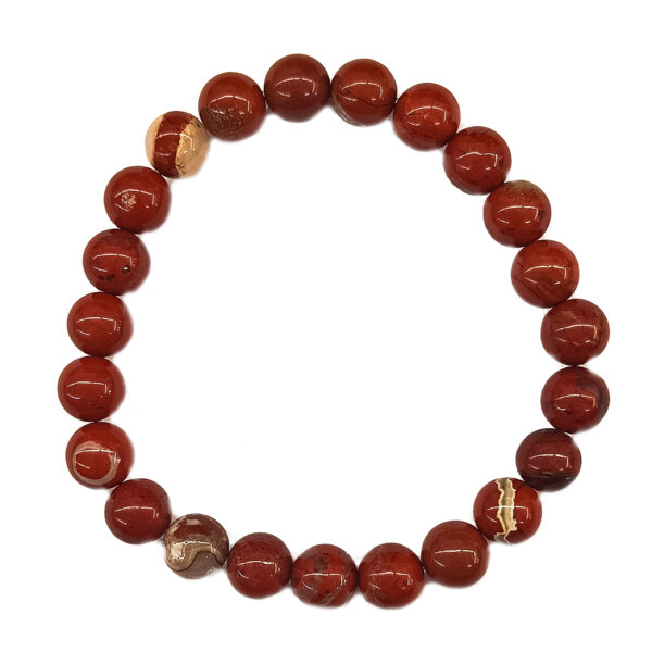 Red Jasper 8mm Bracelet 70619 1 Red Jasper 8mm Bracelet 70619 1