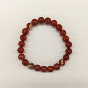 Red Jasper 8mm Bead Stretchy Bracelet