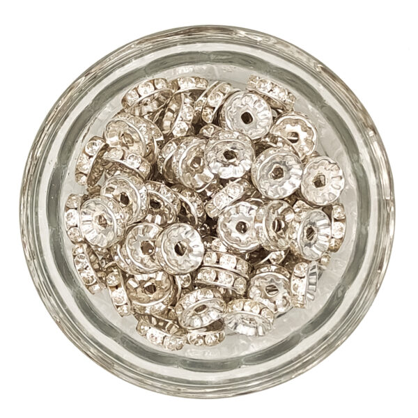 Rhinestone spaces beads 10mm 100 pcs 160085