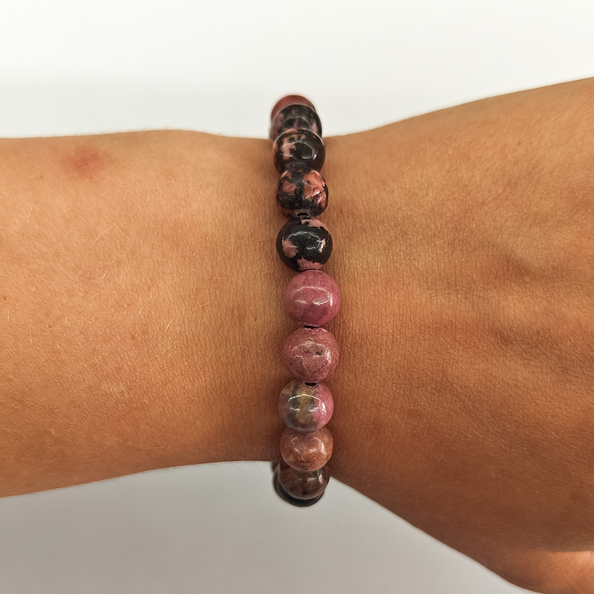 Rhodonite 8mm Bead Stretchy Bracelet