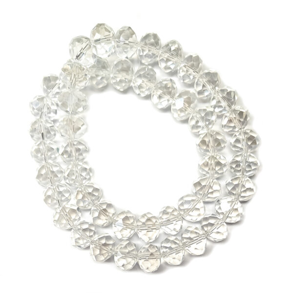 Rondelle 16x12mm Clear Pearl Luster 180560