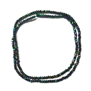 Faceted Rondelle Multi-color Plated 2x1.5mm Beads