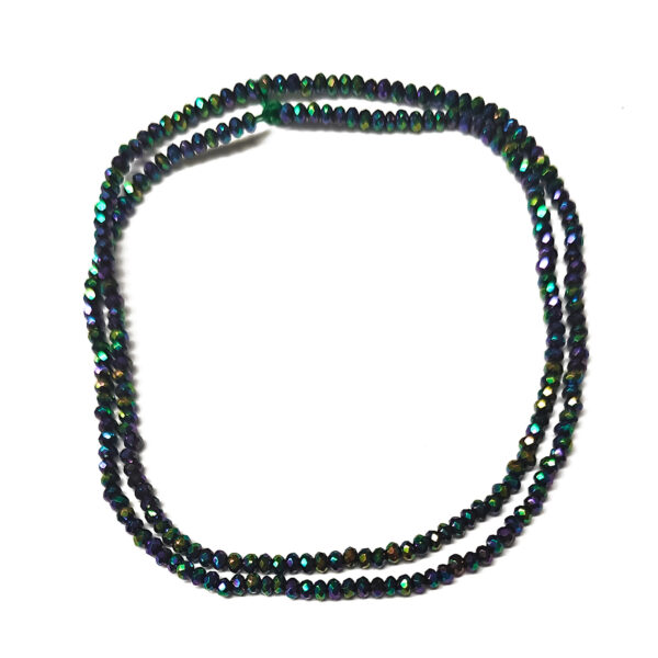 Rondelle 2×1.5mm Multi Color Plated Beads 180400