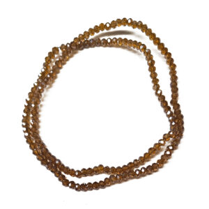 Faceted Rondelle Platinum Plated Peru 3x2mm Beads