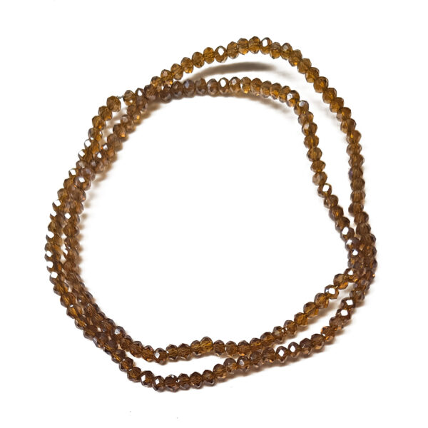 Rondelle 3x2mm Peru Platinum Plated Beads 180419