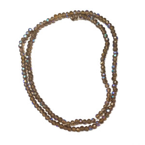 Faceted Rondelle Half Plated Camellia 3x2mm Beads