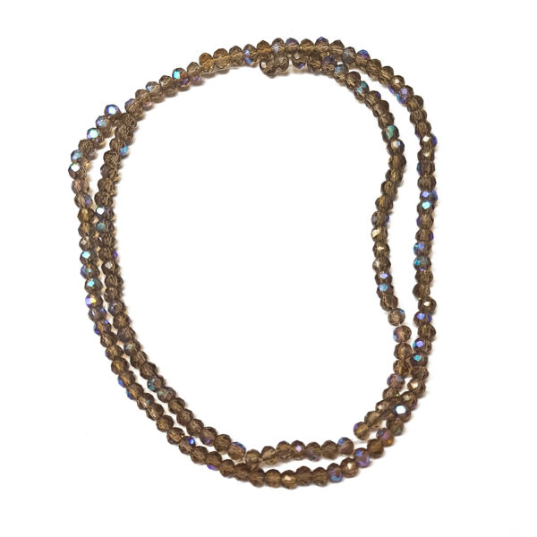 Rondelle 3x2mm Camellia Half Plated Beads 180423