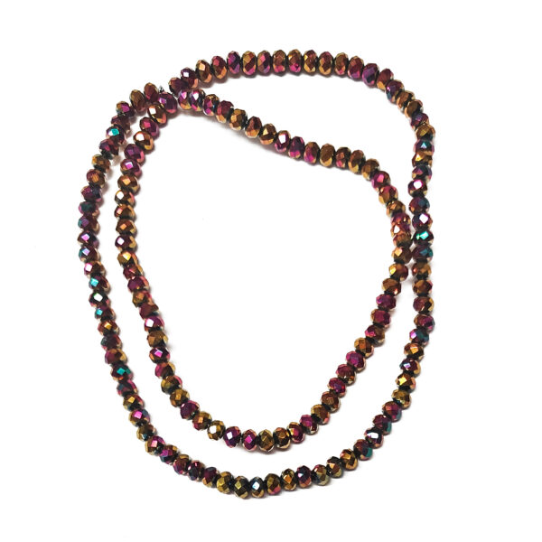 Rondelle 3×3.5mm Orchid Electroplated 180444