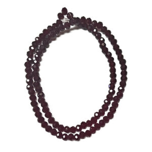 Faceted Rondelle Dark Red 4x3mm Beads