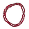Rondelle 4x3mm Dark Red Half Plate AB 180440