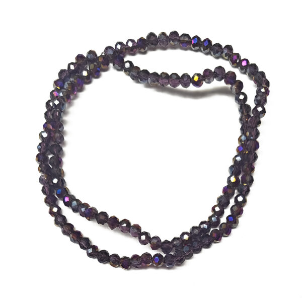 Rondelle 4x3mm Dark Violet Half Plate 180397