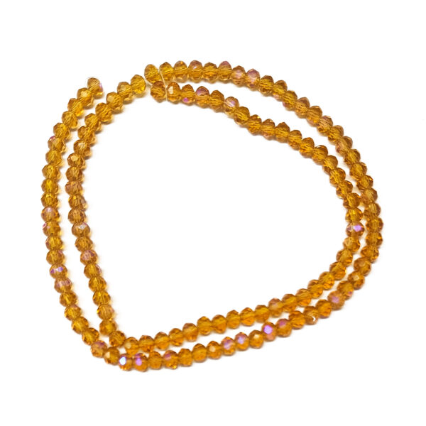 Rondelle 4x3mm Gold Plated with Purple 180403
