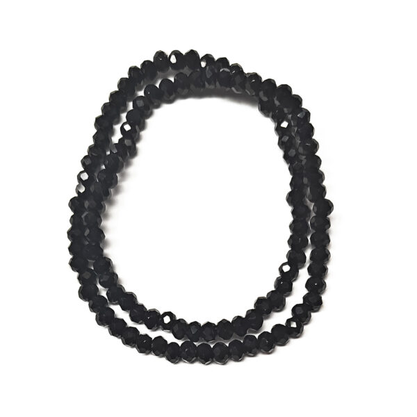 Rondelle 4x3mm Opaque Black 180418