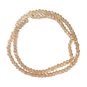 Faceted Rondelle Electroplated AB Peru 4x3mm Beads