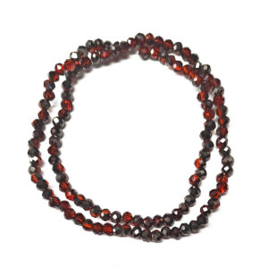 Faceted Rondelle Half Plated Black Peru 4x3mm Beads