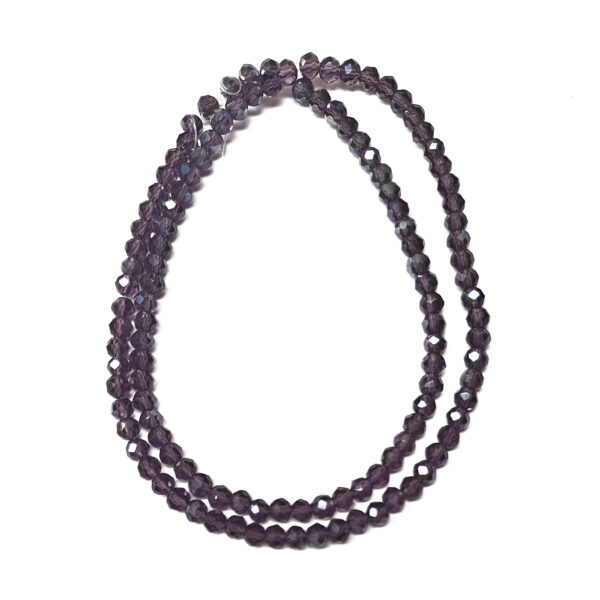 Rondelle 4x3mm Violet Half Plated 180399