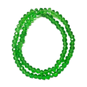 Faceted Rondelle Lime Green 6x5mm Beads