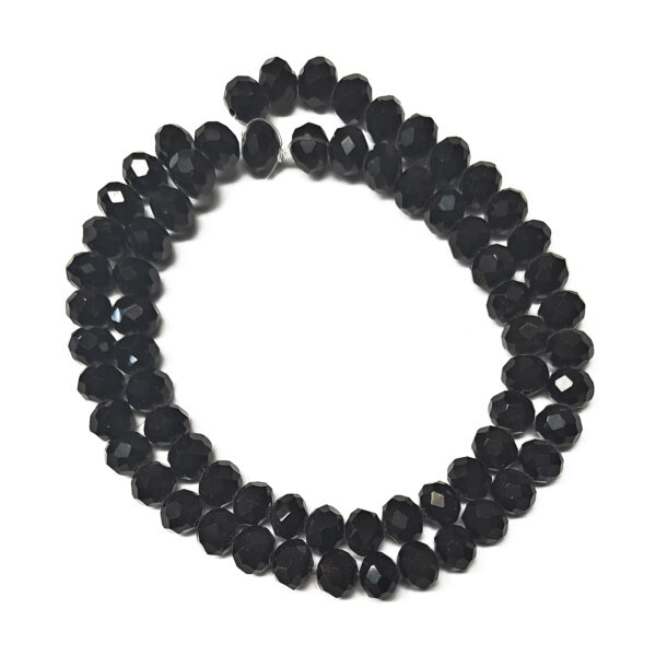 Rondelle 8x6mm Black Opaque 180416