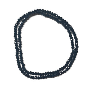 Faceted Rondelle Steel Blue 3mm Beads