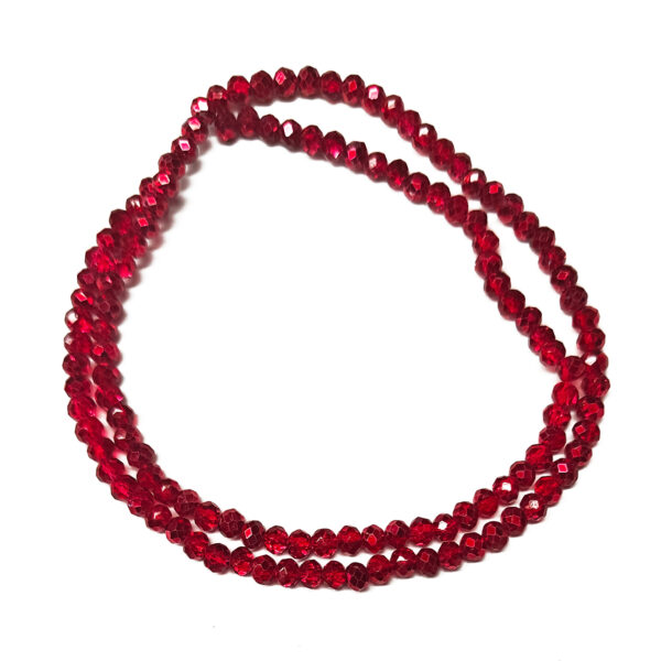 Rondelle Faceted 4x3mm Trans Painted Beads 180219