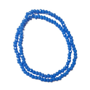 Faceted Rondelle 4x3mm Opaque Royal Blue Beads