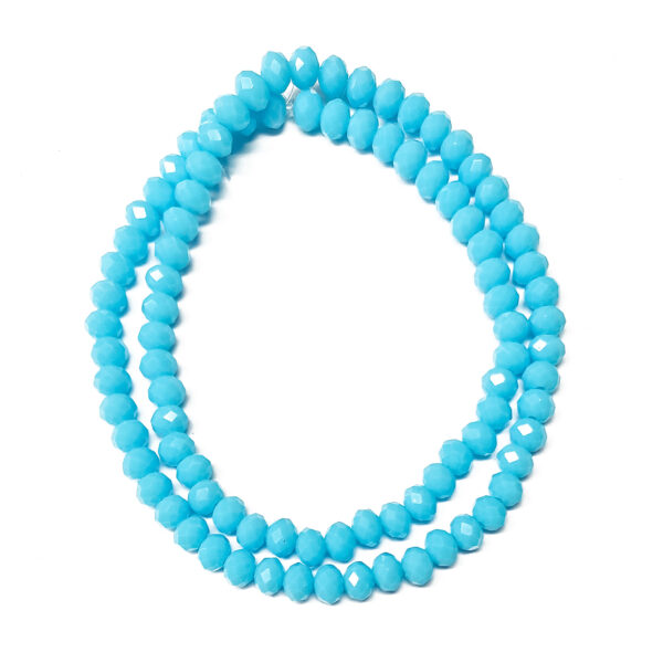 Rondelle Faceted Opaque Beads 6x4mm 180225