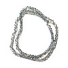 Rondelle Transparent Half Plated Light Steel Blue 4x3mm 180514