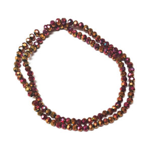 Faceted Rondelle 4x3mm Rose Gold Beads