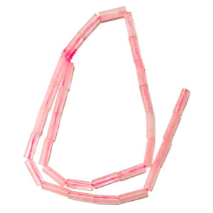 Rose Quarts Column 13-14mm Beads