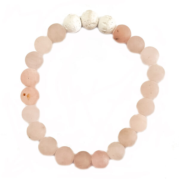 Rose Quartz Lava 8mm Bracelet 70912 1 Rose Quartz Lava 8mm Bracelet 70912 1