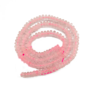Rose Quartz Rondelle Beads 4x5mm