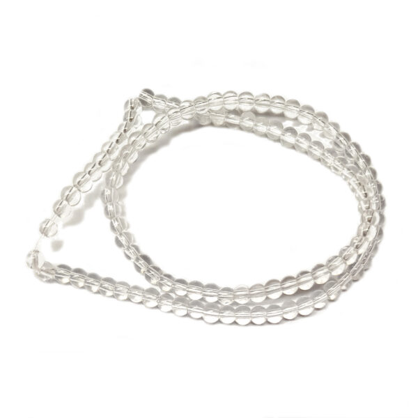 Round 3mm Glass Clear Beads 180526