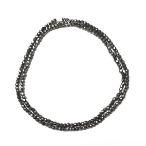 Faceted Round 2mm Platinum Plated Beads