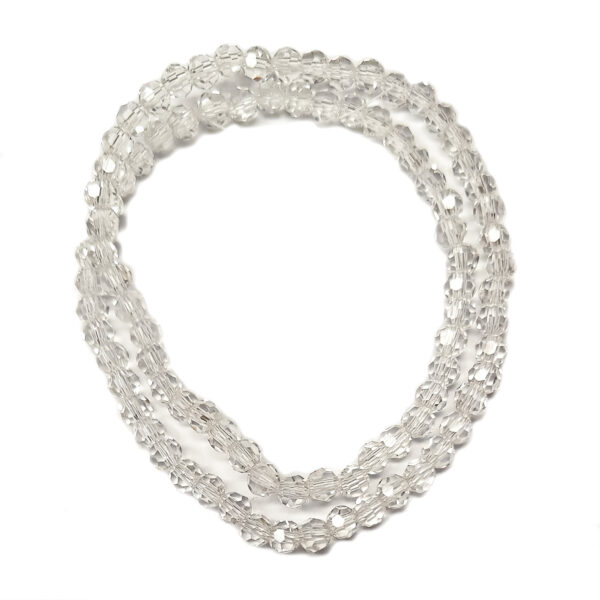 Round Faceted 4mm Clear Beads 180433
