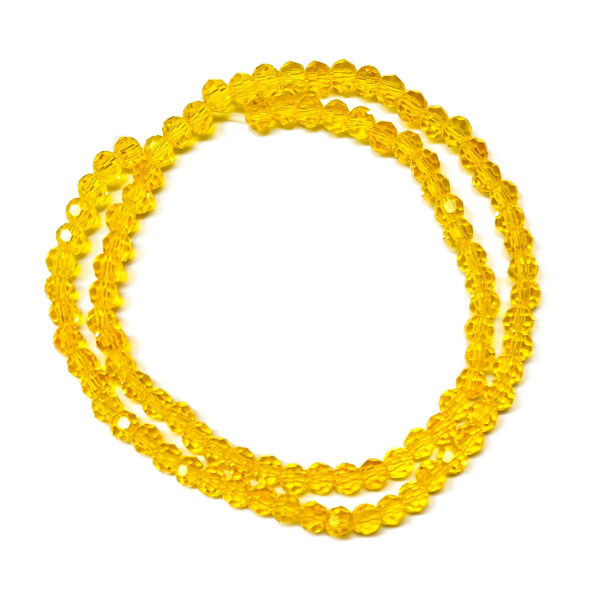 Round Faceted 4mm Gold Translucent 180434