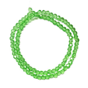 Faceted Round 6mm Pale Green Beads