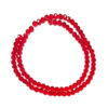 Round Faceted 6mm Red Translucent 180427