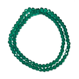 Faceted Round 6mm Transparent Teal Beads